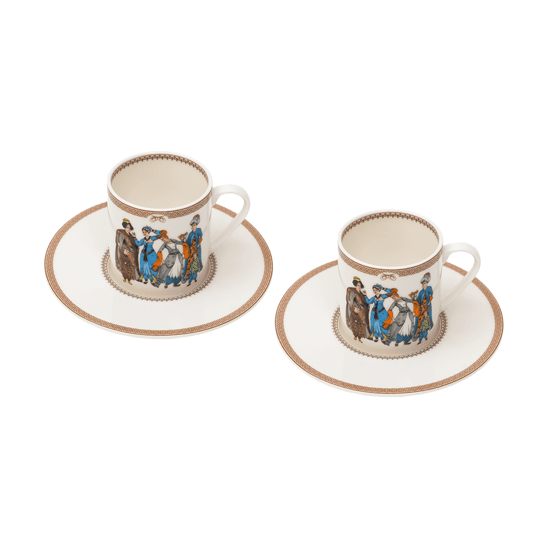 Porselen Kahve Fincanı Seti / Porcelain Coffee Cup Set - Görsel 2