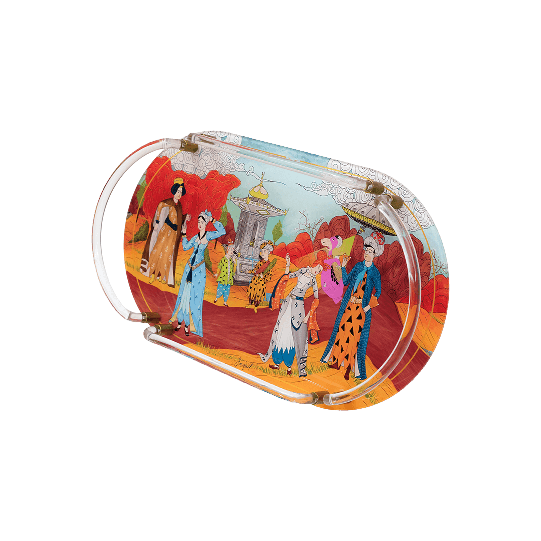 Akrilik Oval Tepsi / Acrylic Oval Tray - Görsel 2