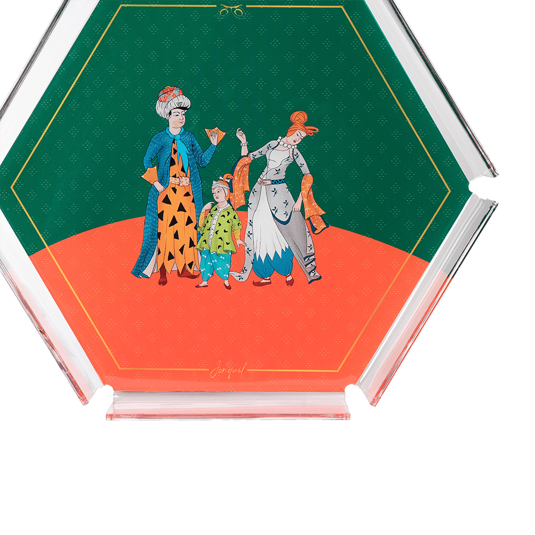 Akrilik Altıgen Tepsi / Acrylic Hexagon Tray - Görsel 4