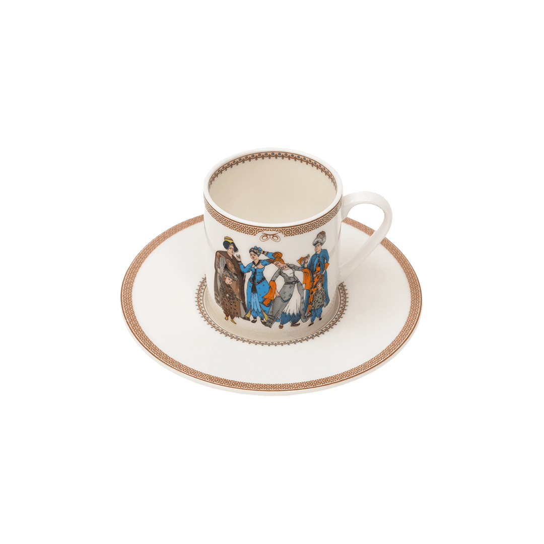 Porselen Kahve Fincanı Seti / Porcelain Coffee Cup Set - Görsel 3