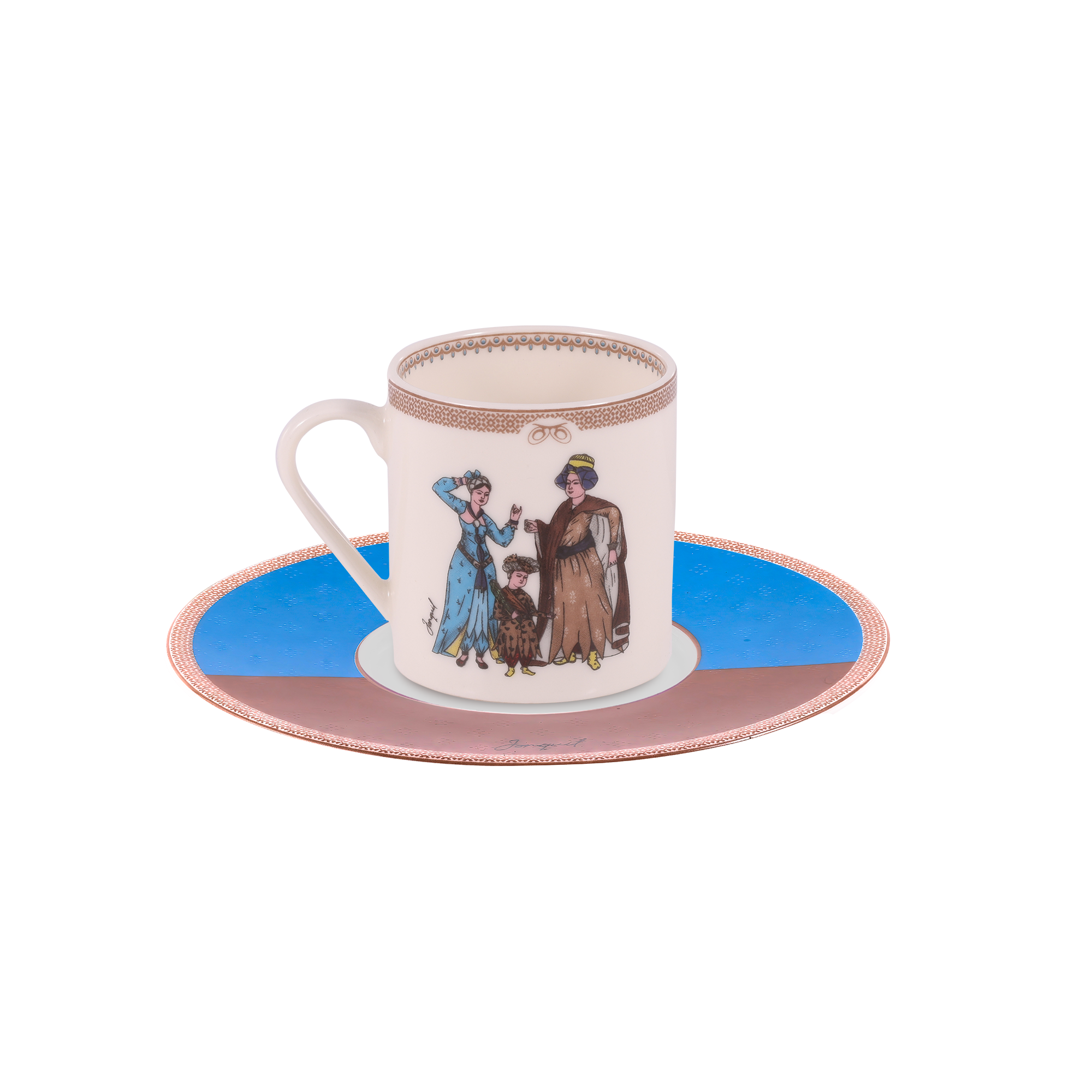 Porselen Kahve Fincanı Seti / Porcelain Coffee Cup Set - Görsel 2