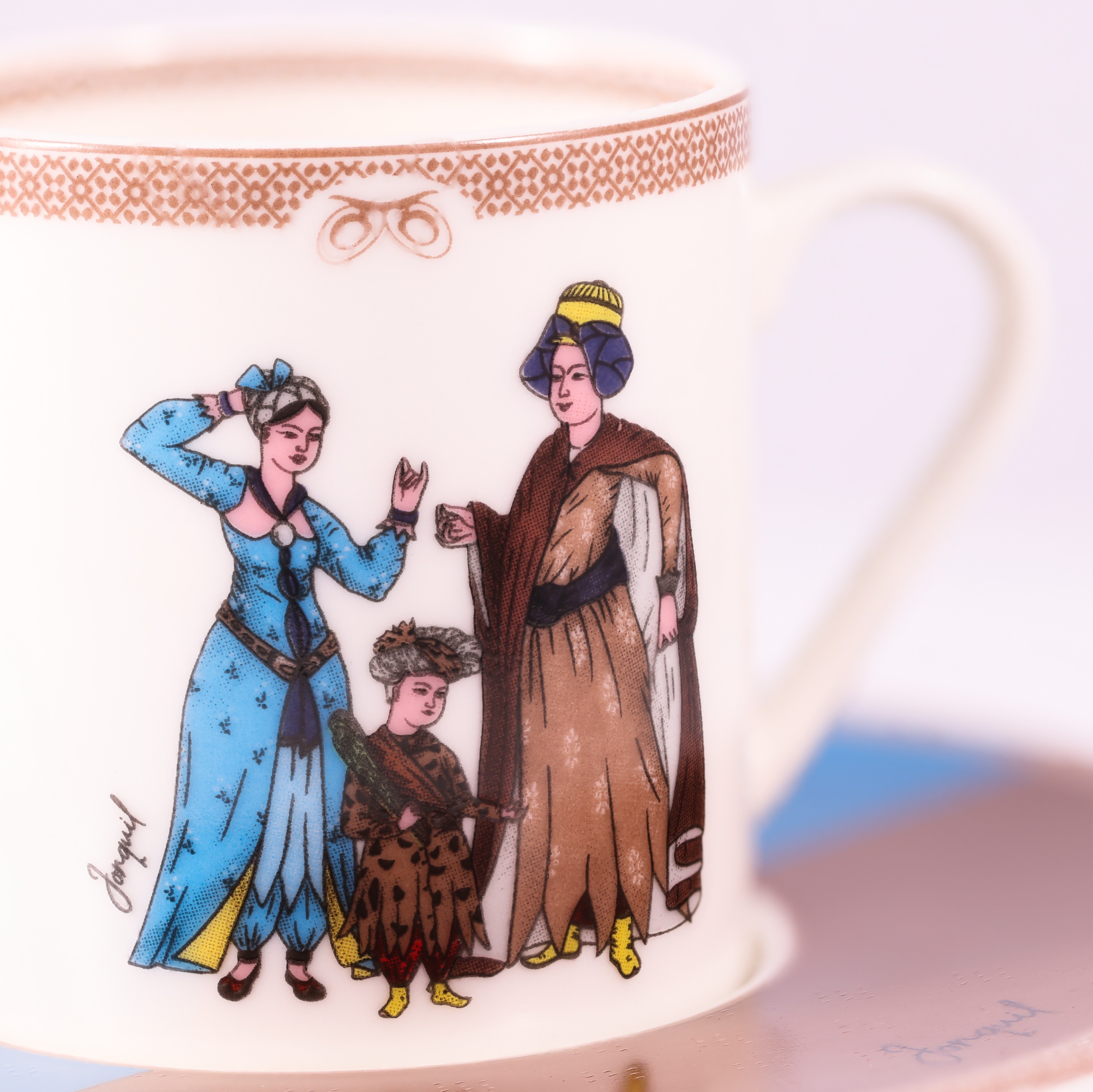 Porselen Kahve Fincanı Seti / Porcelain Coffee Cup Set - Görsel 3