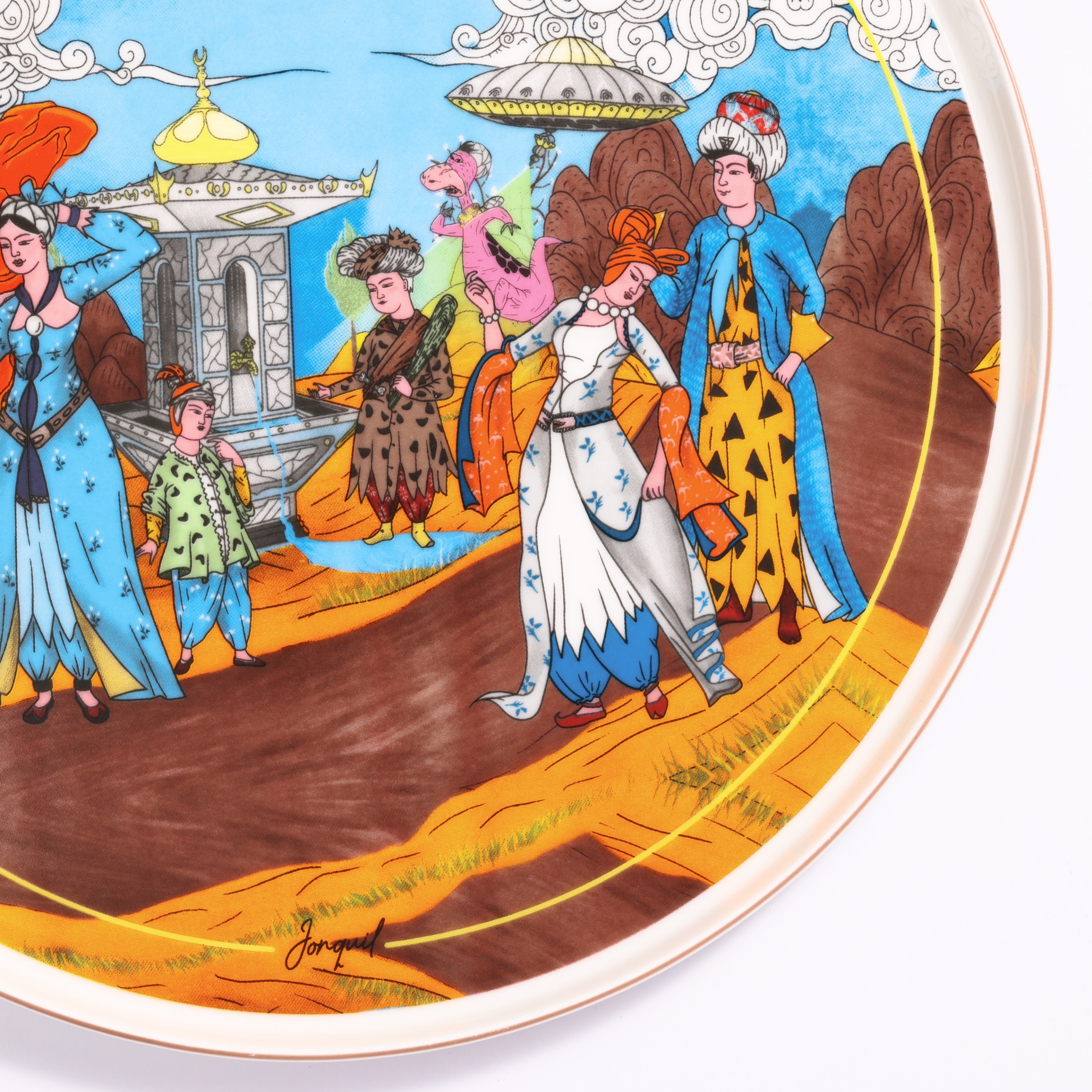 Porselen Paylaşım Tabağı / Porcelain Sharing Plate - Görsel 3