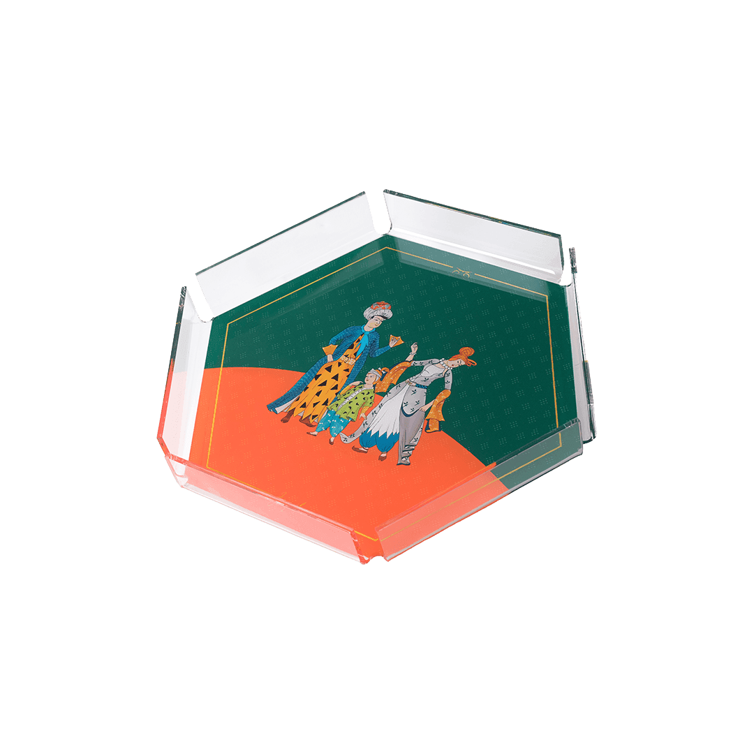 Akrilik Altıgen Tepsi / Acrylic Hexagon Tray - Görsel 2
